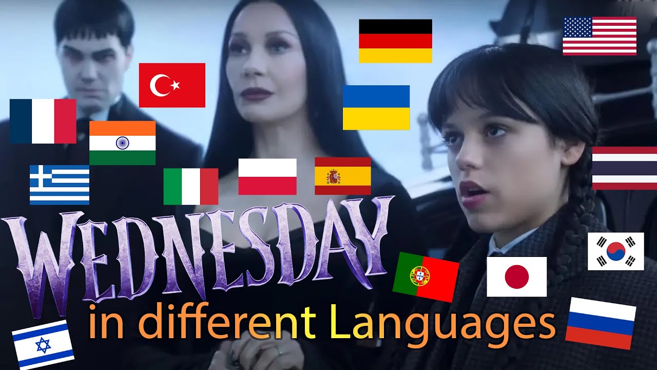 Wednesday Season 2  back to school in different Languages