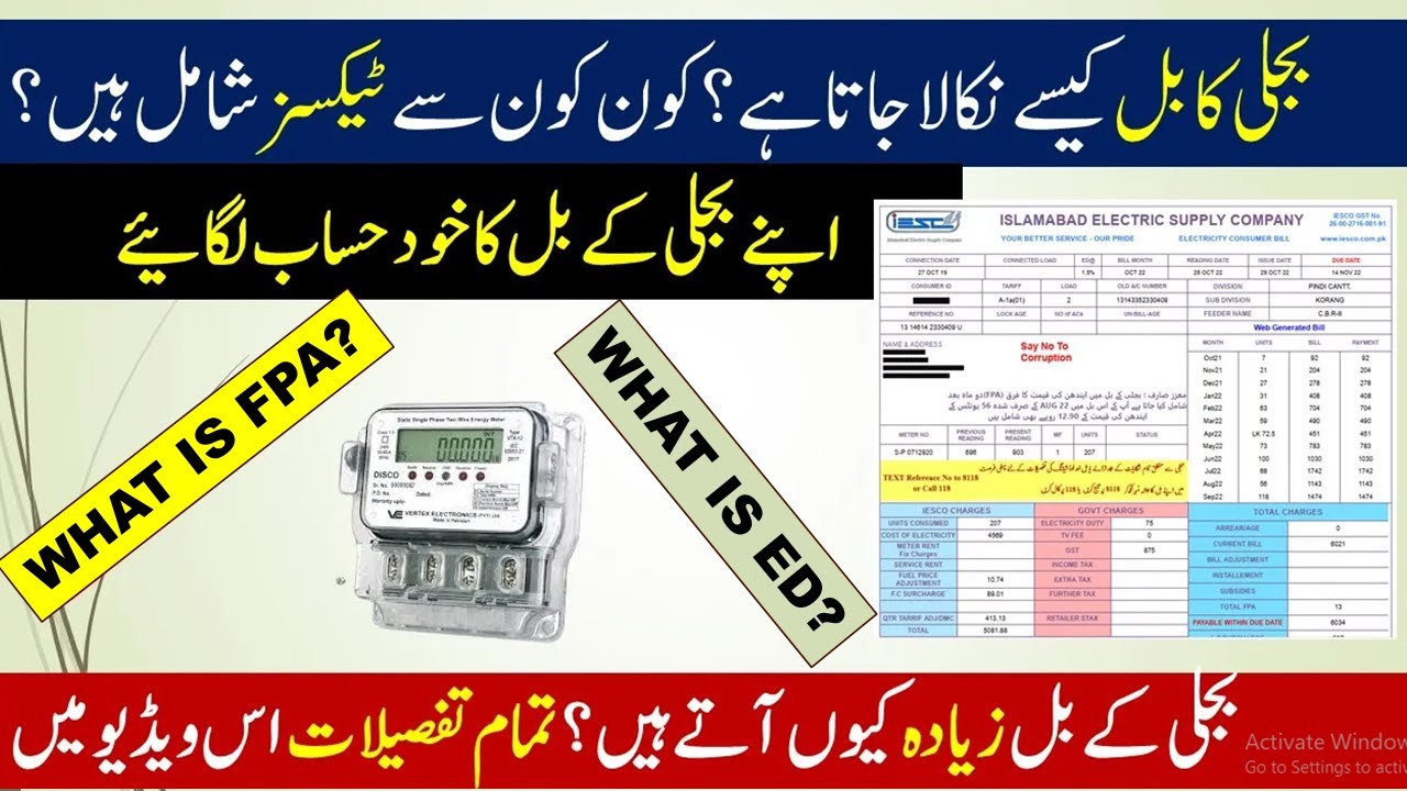3. Electricity Bill Calculation in Pakistan|How to Calculate Electricity Bill in Pakistan