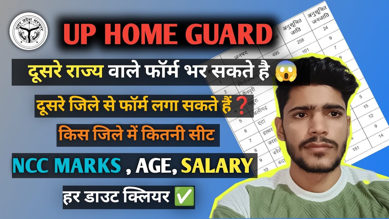 Up Home Guard Bharti 2025, people from other states can fill the form, can apply for the form fro...
