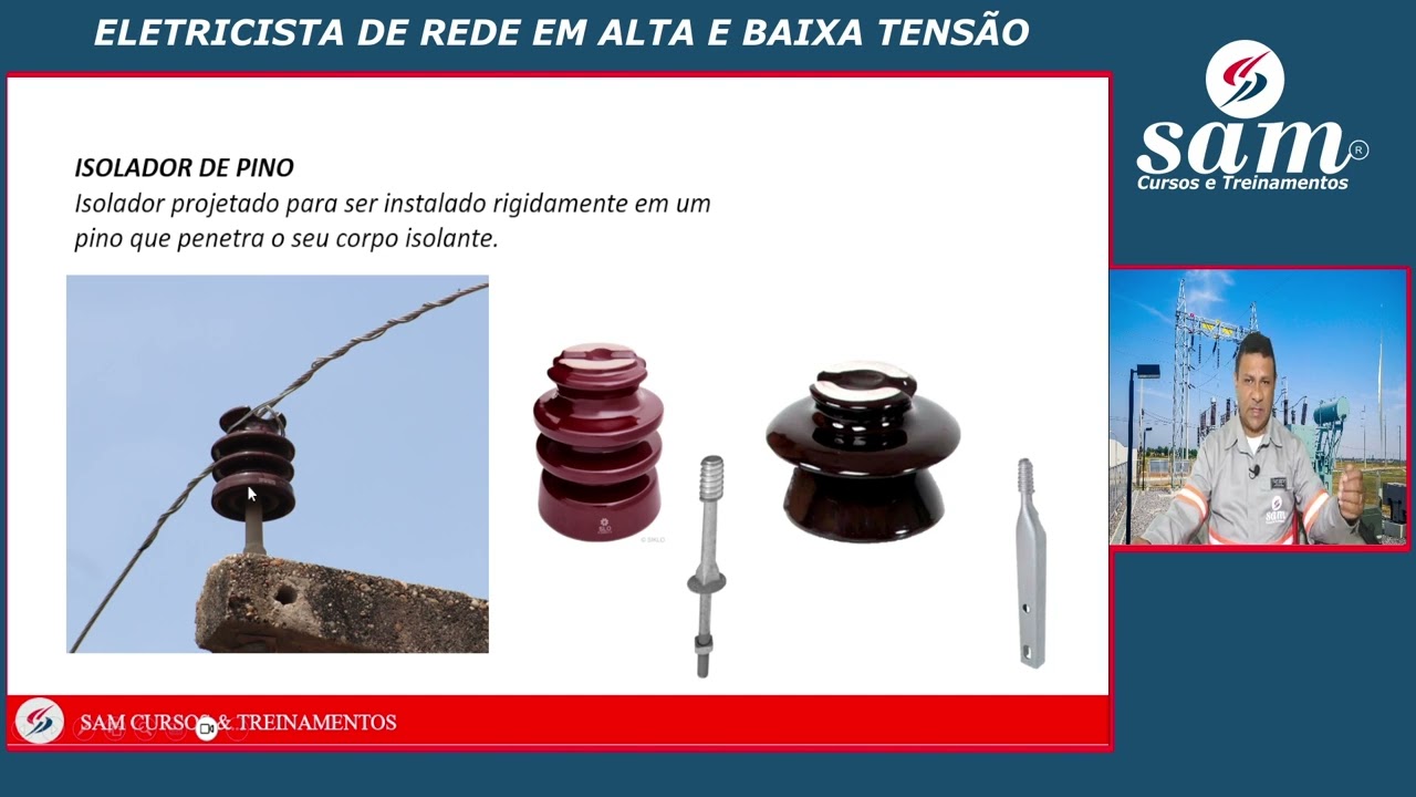 Tipos de isoladores para Rede de Distribuição
