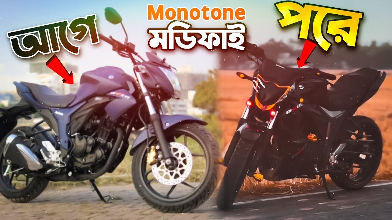 GixxerMonotone Black Headlights Sticker modified || install black sticker on headlight || billah vau