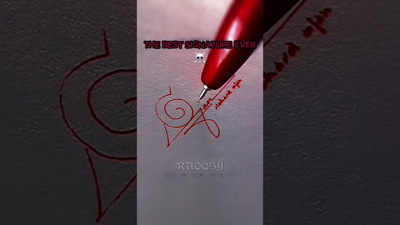The best signature # shorts # art of signatures # YouTube