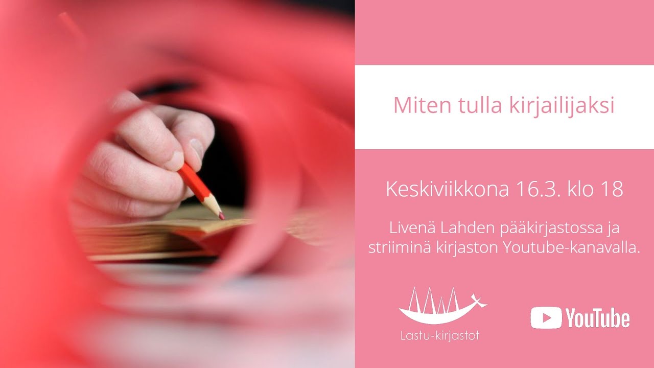Miten tulla kirjailijaksi / Kustannus Z, kirjailija Riina Aho ja kirjailijakummi Joonas Riekkola