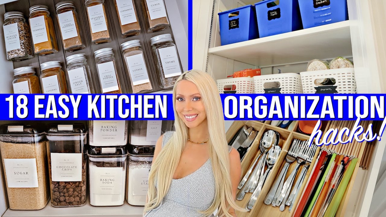 18 EASY KITCHEN ORGANIZATION IDEAS 2020! AMAZON, DOLLAR STORE, IKEA HACKS