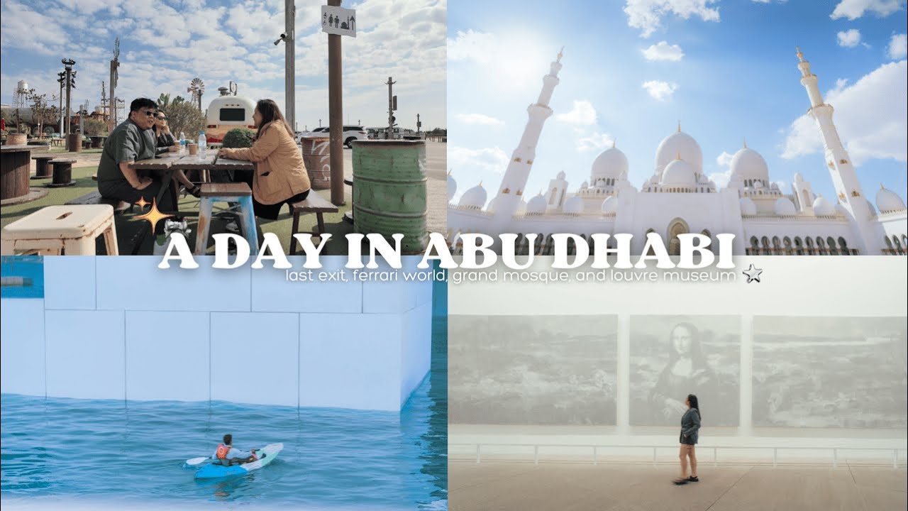 DAY TRIP TO ABU DHABI VLOG 🕌✨ Last Exit, Yas Mall, Grand Mosque, Louvre Museum,  +more
