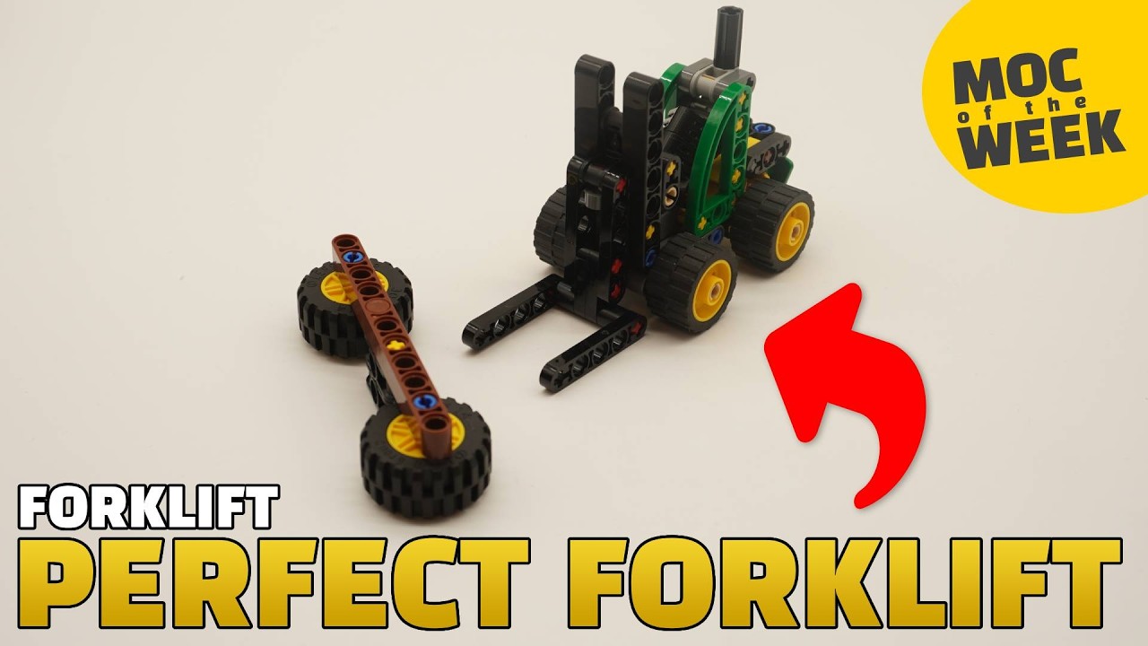 LEGO&reg; Technic Forklift | MOC by @studiokostq | Stop Motion Video | 42218 Alternate