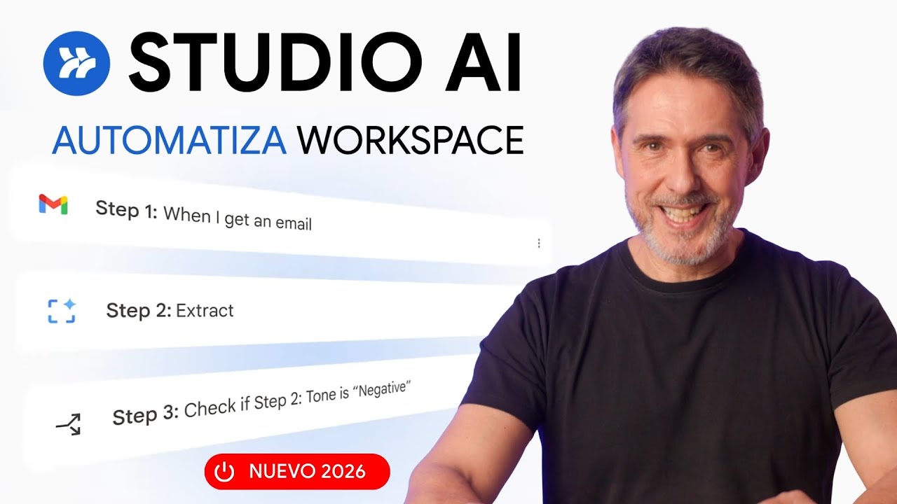 Google Workspace Studio (NUEVO 2026): automatiza Gmail y crea agentes | Tutorial paso a paso