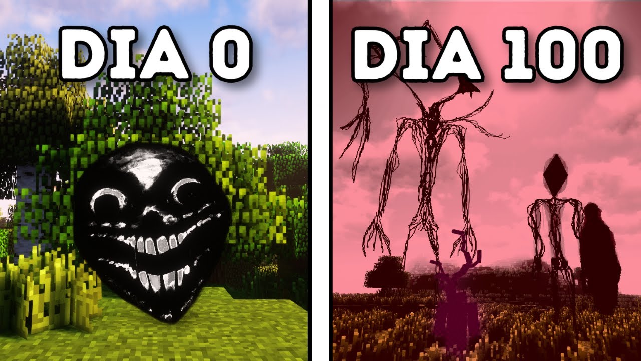 Adicionamos um Mod de TERROR por DIA no Minecraft Hardcore...