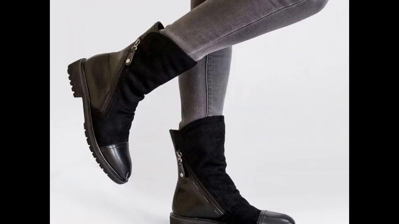 Women Faux Suede Leather Mid Calf Boots