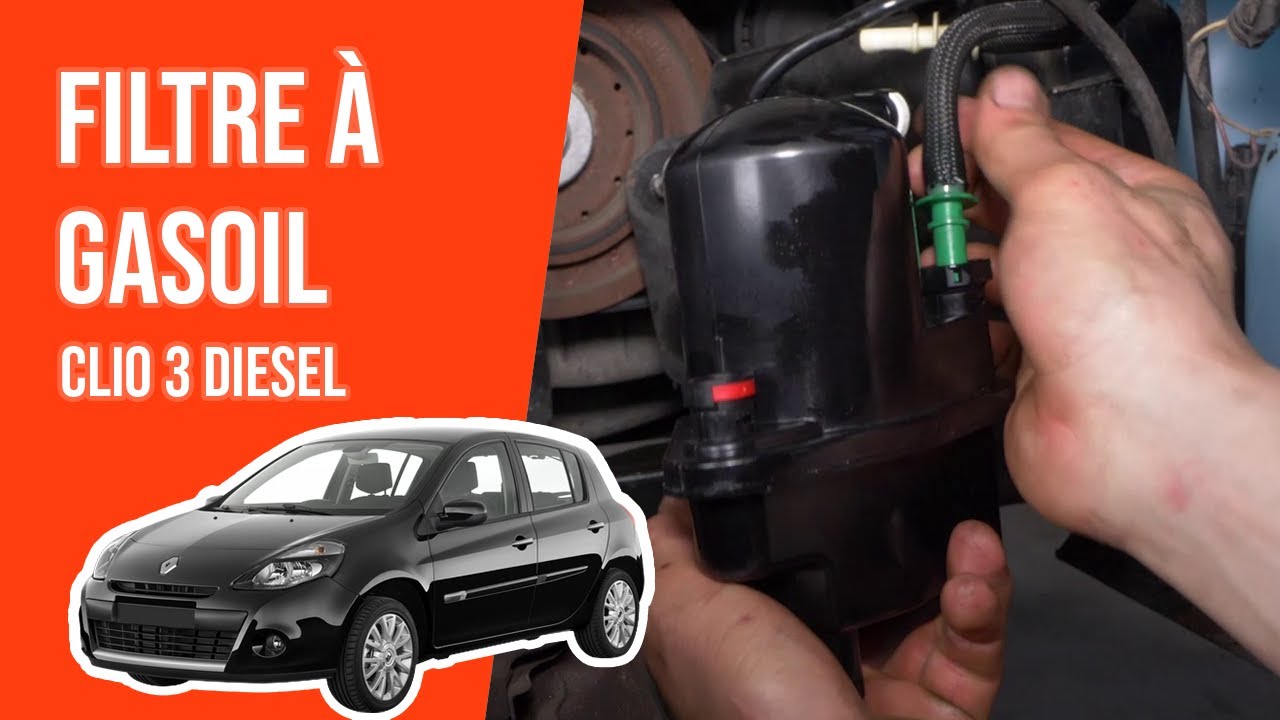 Changer le Filtre à Gasoil CLIO 3 1.5 DCI ⛽