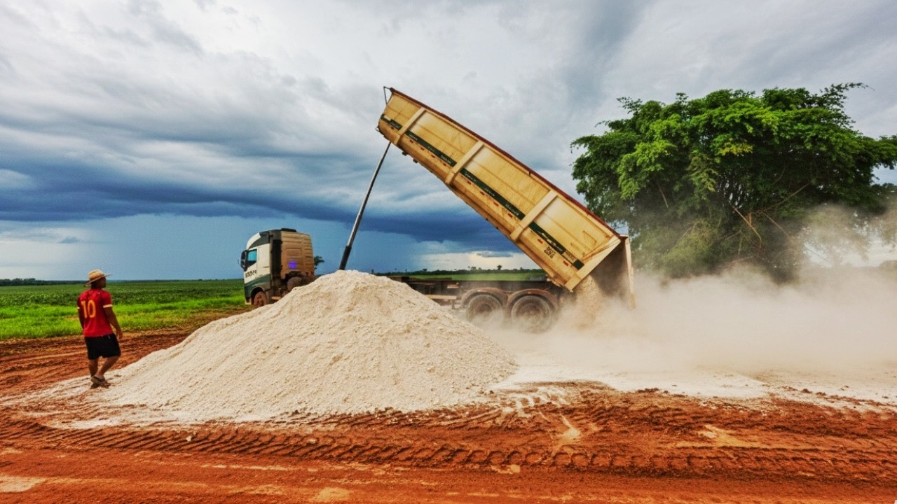 CORRIDA CONTRA A CHUVA PARA DESCARREGAR NA FAZENDA🌧️