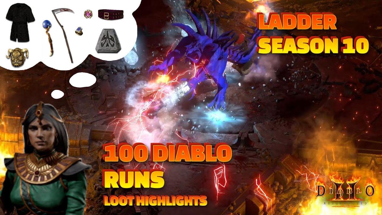 I Ran Diablo 100 Times in Ladder Season 10 with my Blizzard Sorceress - Diablo2:Resurrected