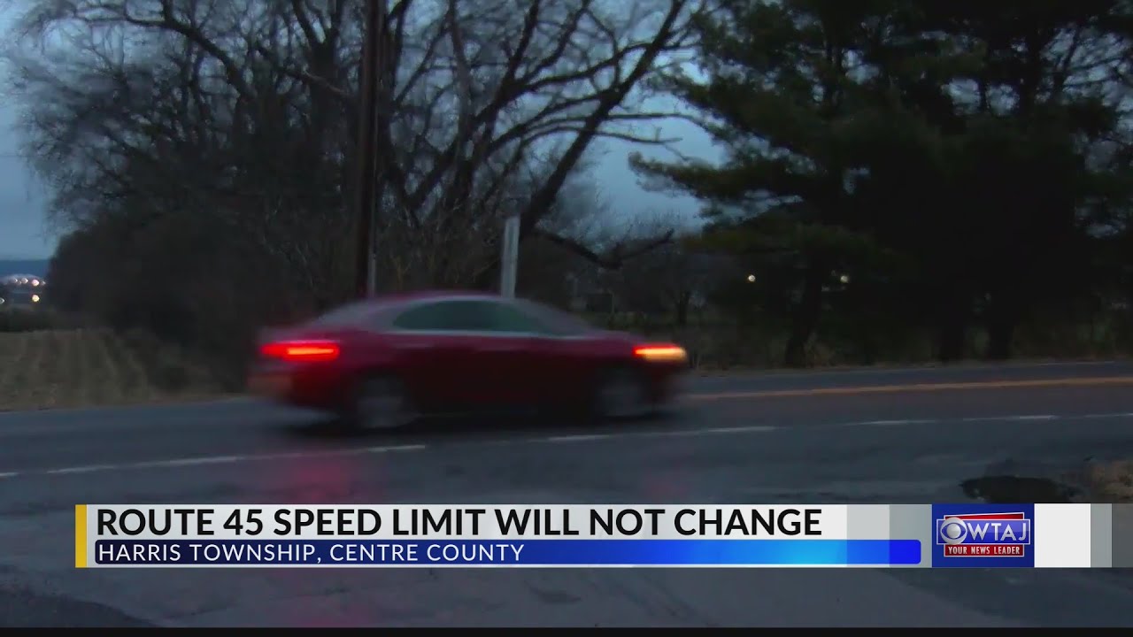 Route 45 speed limit not changing
