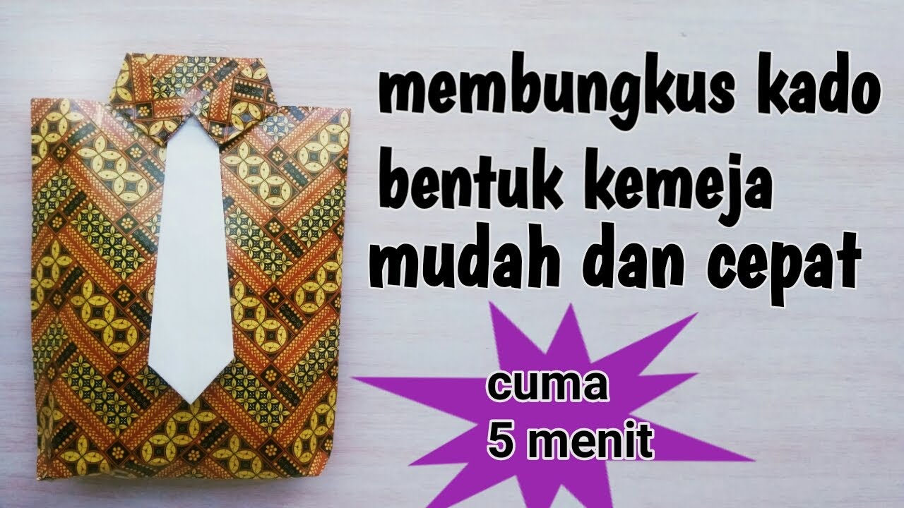 Cara membungkus kado bentuk baju termudah dan tercepat|| ide membungkus kado