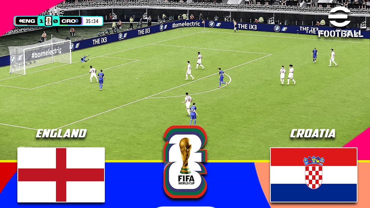 ⚡England vs. Croatia - World Cup 2026 | Full Match | Simulation PES 🔥