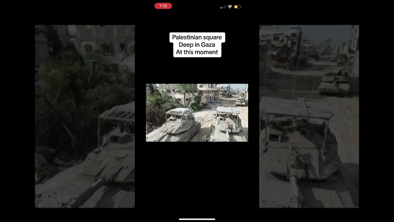 Palestine square after Israeli victory.