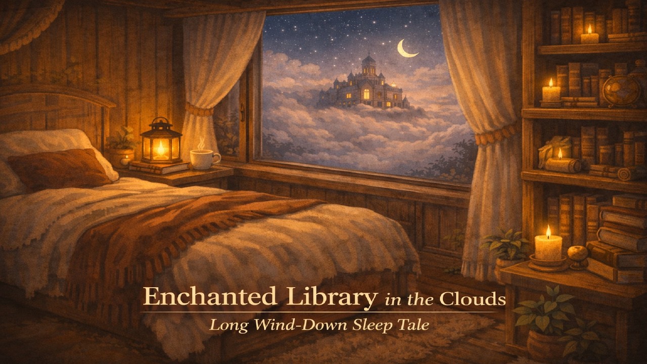 Enchanted Library in the Clouds | 2-Hour Sleep Story for Adults (Deep Relaxation, Wind-Down)