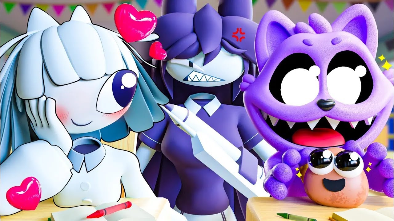 ¡CATNAP Y MISS CIRCLE EN LA ESCUELA! Poppy Playtime Animación