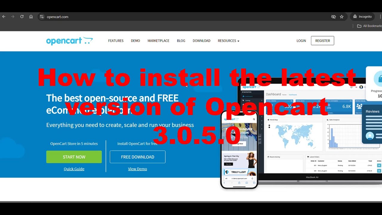 Как установить последнюю версию OpenCart 3x на локальном компьютере