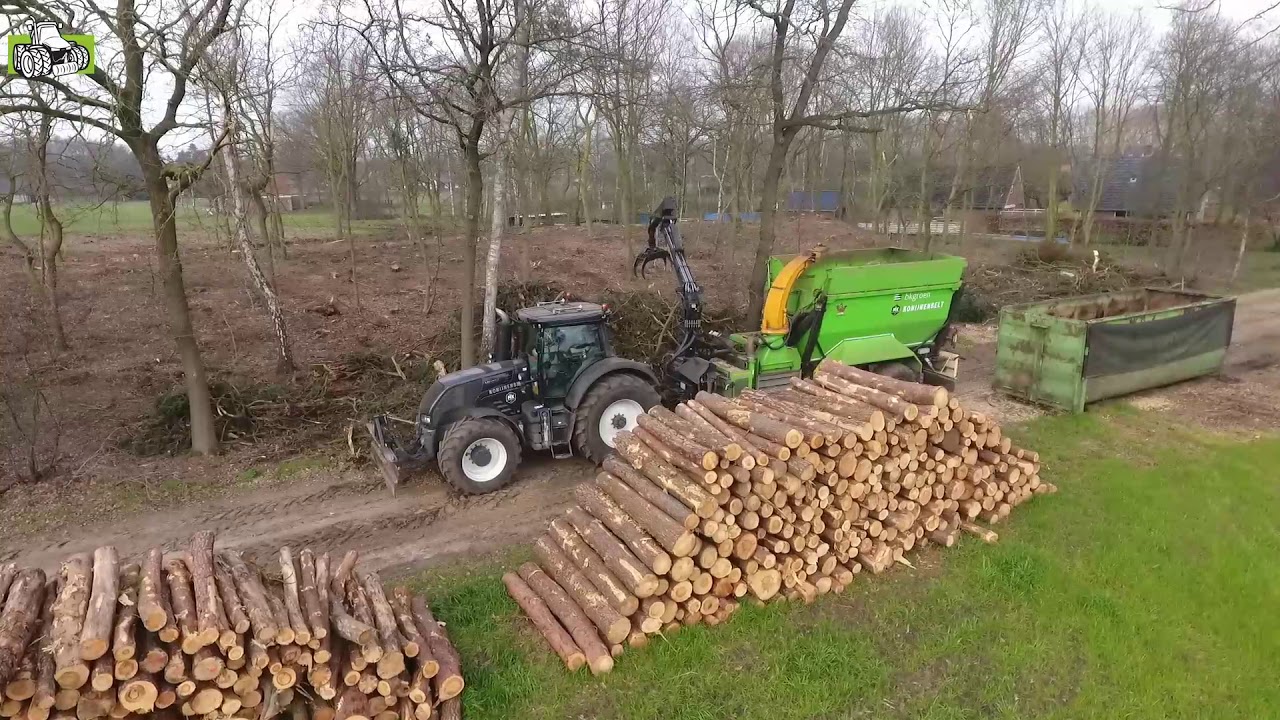 Konijnenbelt Boomverzorging Jan Veenhuis hoogkieper Chippen  Valtra S233 Dutch Dragon EC9045