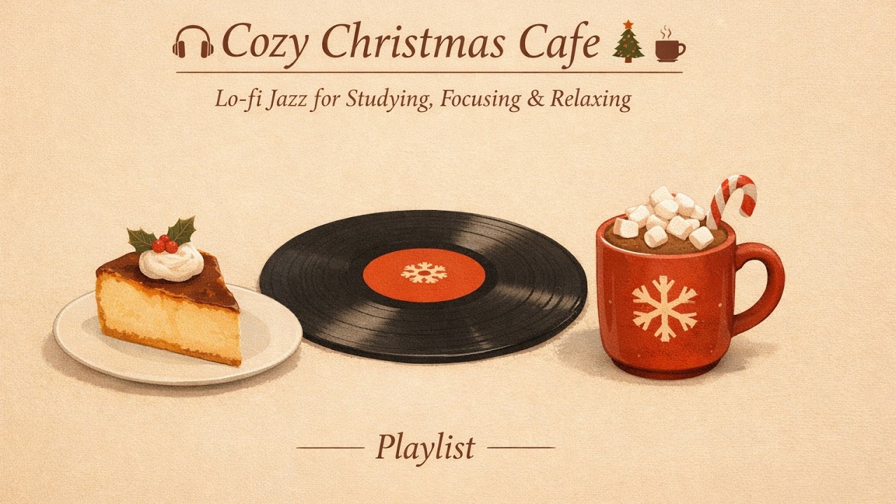 𝐏𝐥𝐚𝐲𝐥𝐢𝐬𝐭 🎧 Cozy Christmas Cafe Ambience ☕🎄 Lo-fi Jazz for Studying, Focusing & Relaxing