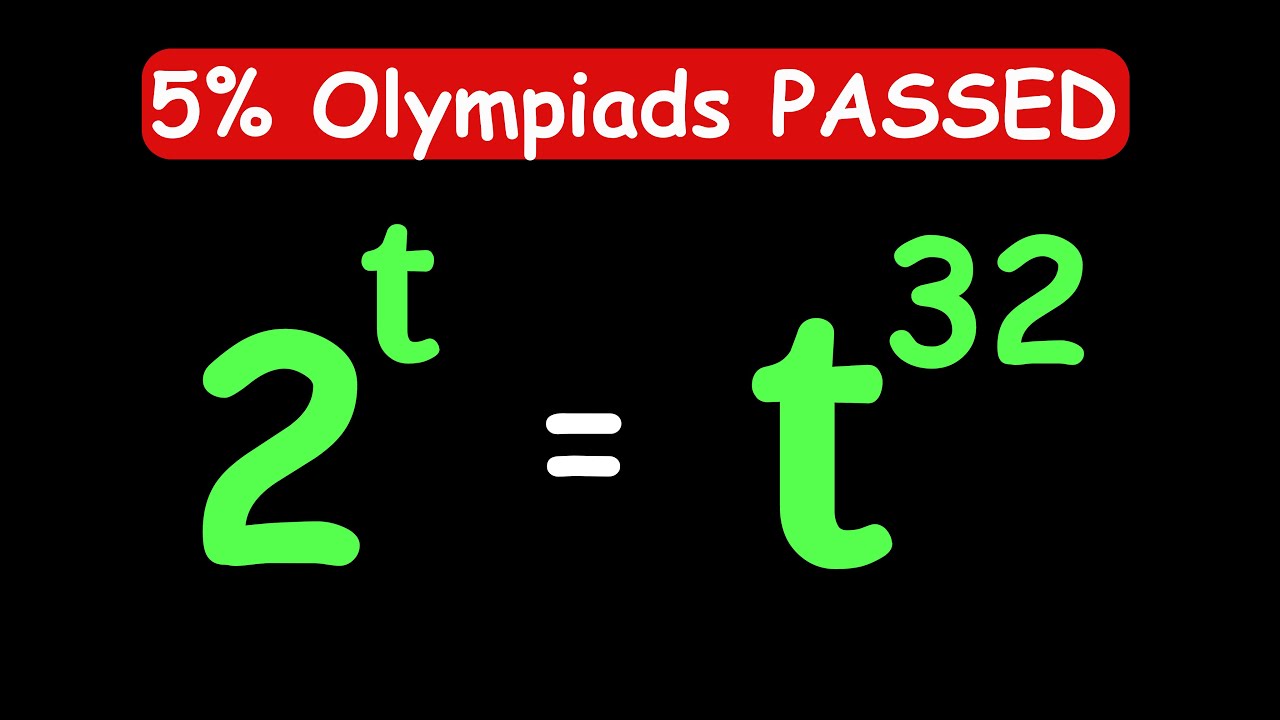 OLYMPIADS || How to Solve for t? || t = ? ||