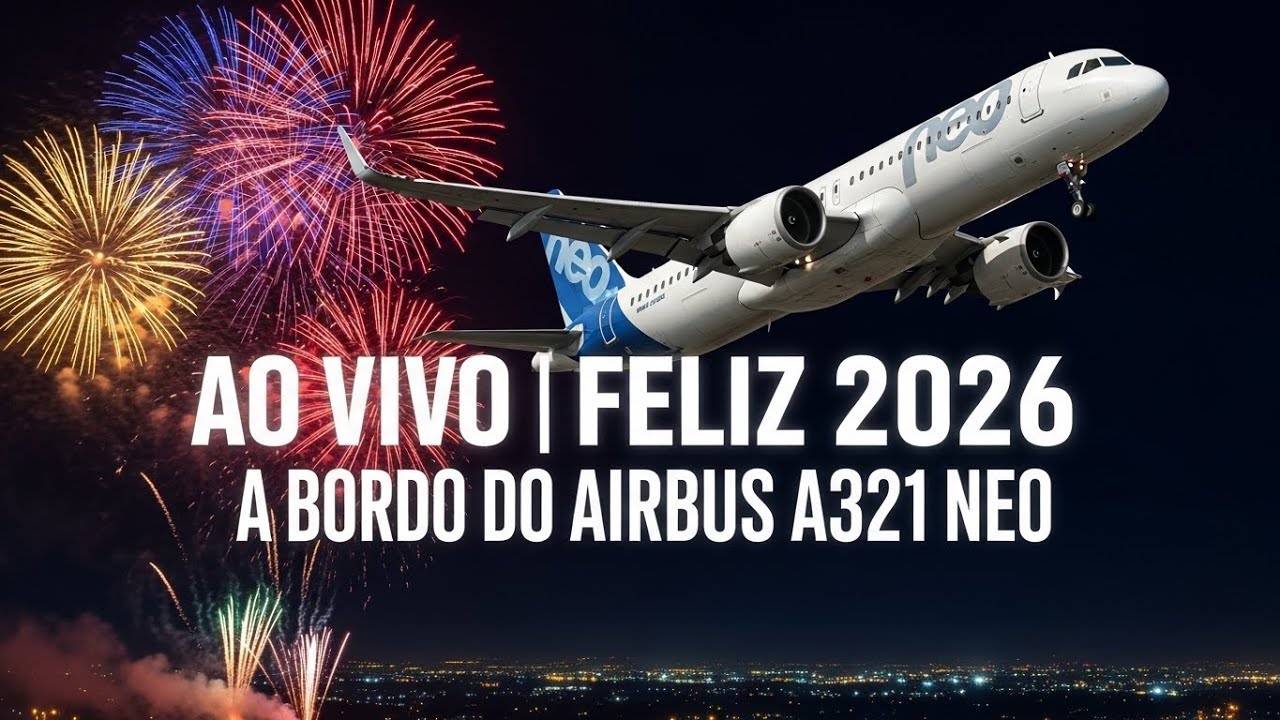 🔴 AO VIVO | FELIZ 2026 A BORDO DO AIRBUS A321 NEO