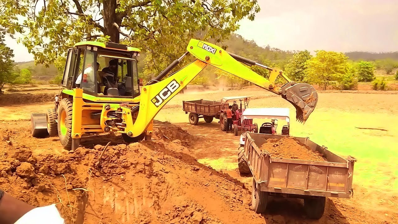 JCB Se Mitti Load Swaraj Tractor 🚜