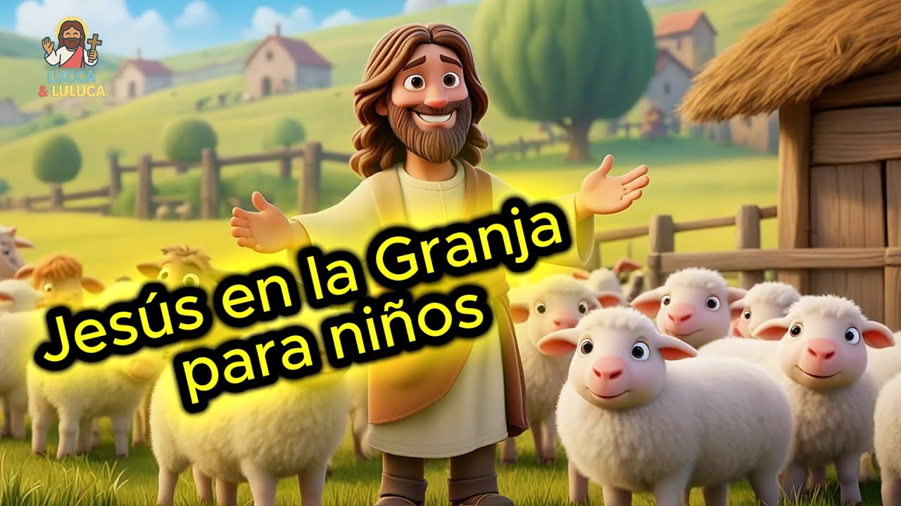 Jesús en la granja para niños