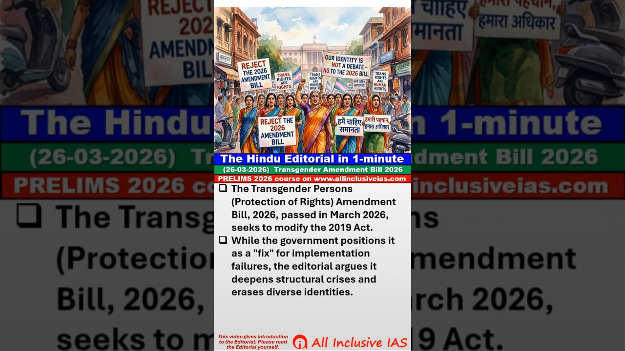 Editorial in 1 minute - The Hindu 26-03-2026 #civilservices #editorial