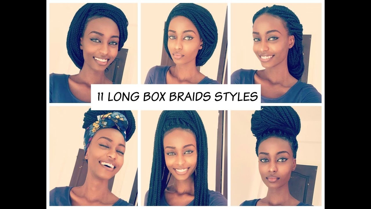 How To Style Long Box Braids 2016 || 11 Unique Styles