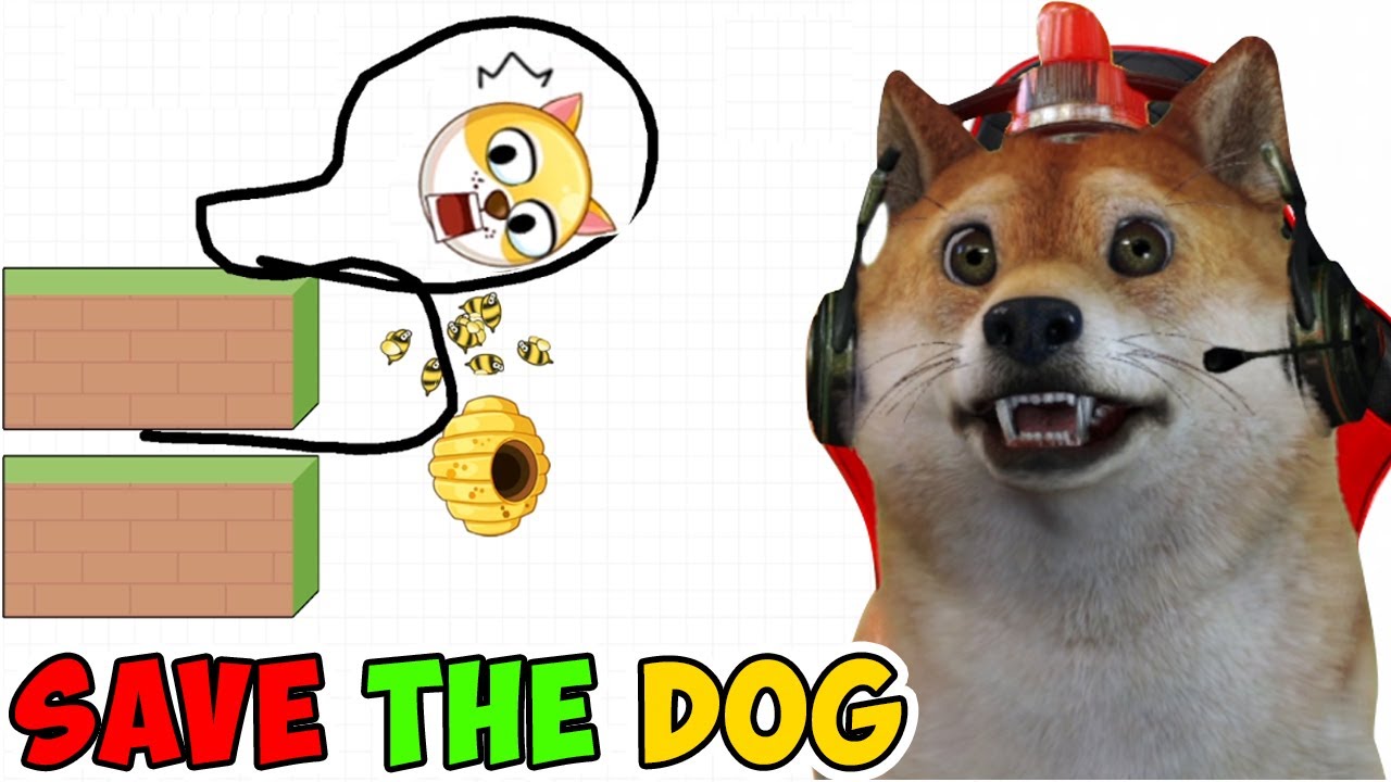 Menggambar Perlindungan Untuk Kepala Anjing Lucu! - Save The Doge