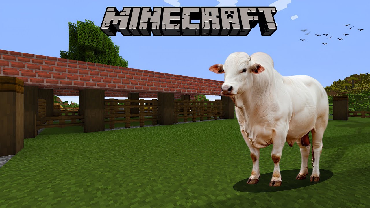 MINECRAFT - CONSTRUINDO UM CURRAL DE VACAS NO MINECRAFT