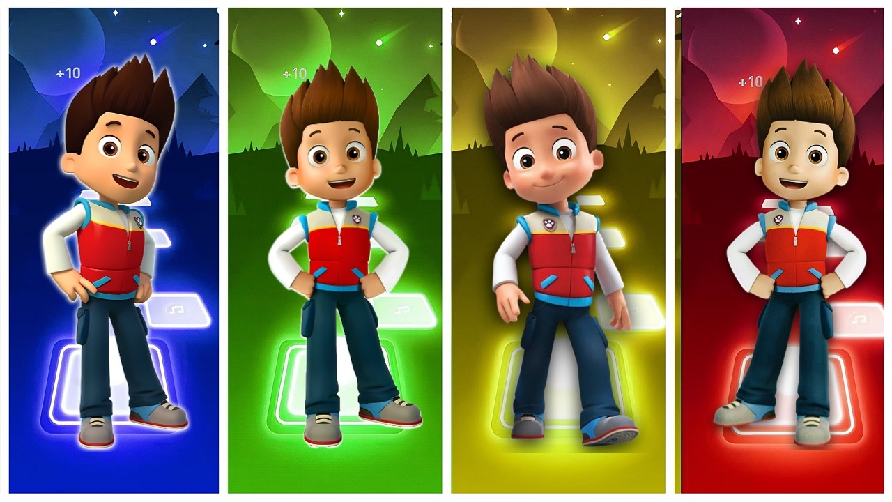 📹 PAW Patrol's Ryder Team and Friends 🎶 Tiles Hop EDM Rush #pawpatrol #coffindance