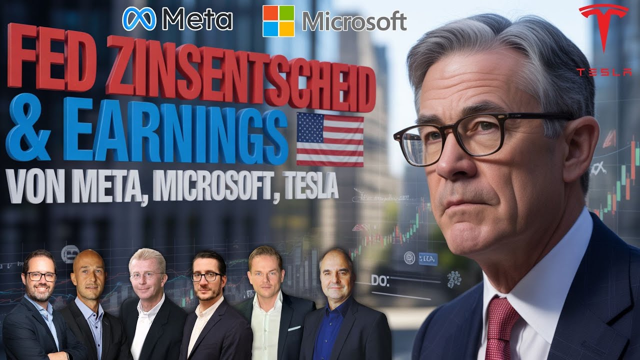 🔴 LIVE - FED Zinsentscheid & Zahlen von META, TESLA und MICROSOFT live ab 19:50 Uhr