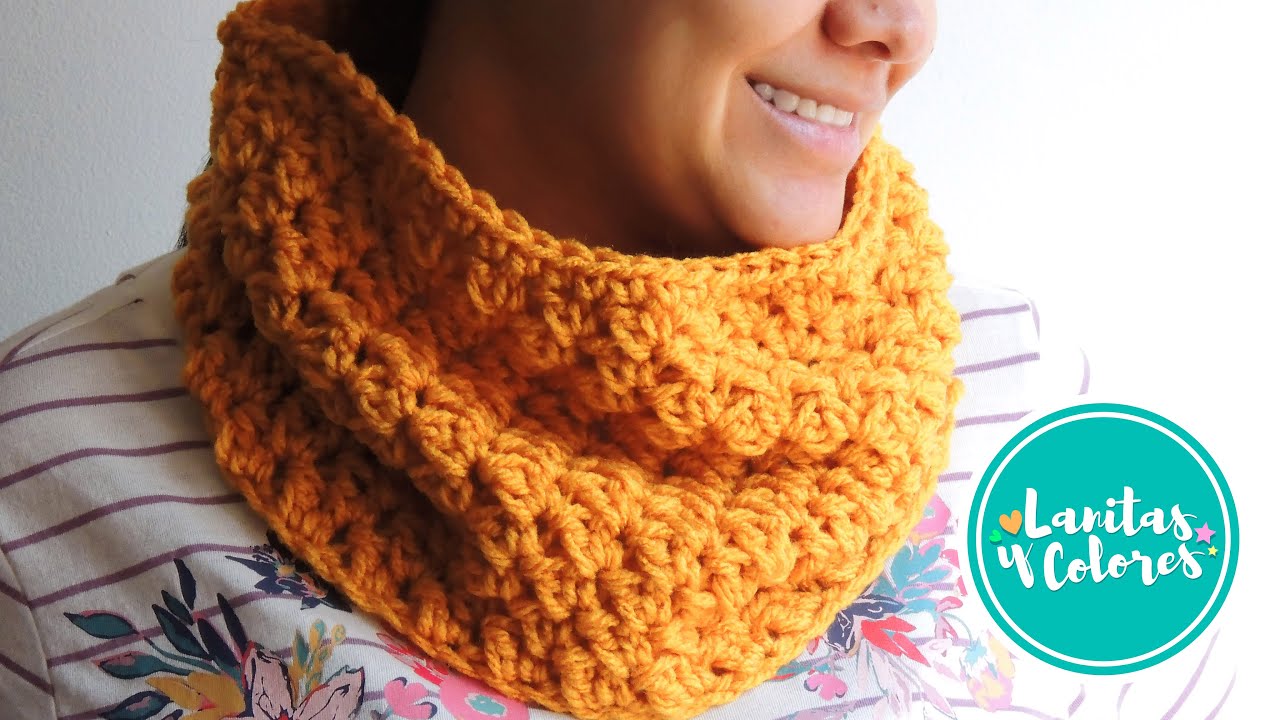 Teje lindo y abrigador cuello a crochet!❄MODA INVIERNO❄ No puedo parar de Tejerlos Tendencia CROCHET