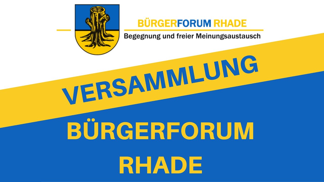 B&uuml;rgerforum Rhade  - 10.11.2025  - 19:00 Uhr