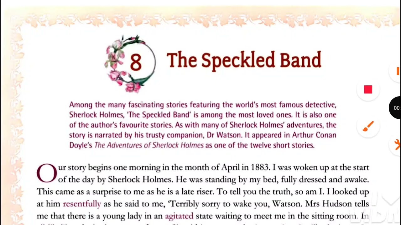 The Speckled Band Class 8 Story Explanation | Jasper English Book Chapter 8 CBSE Ncert 2026 