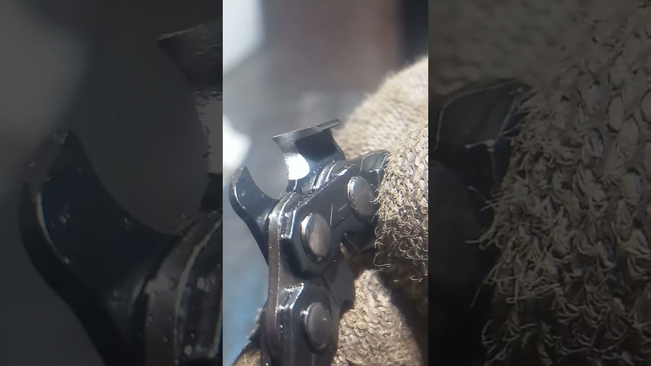 affilatura catena motosega in modo corretto, non creare becche nel dente sono inutili e non taglia.
