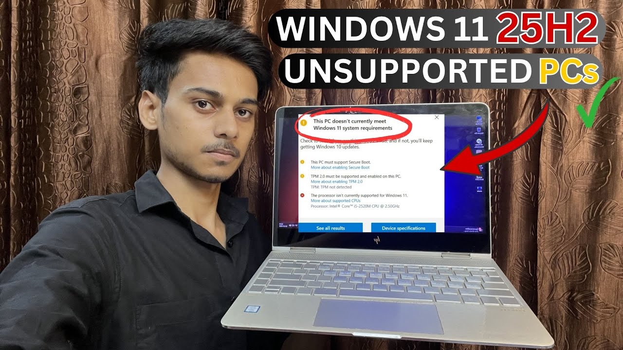 How To Install Windows 11 25H2 on Unsupported PC Hardware