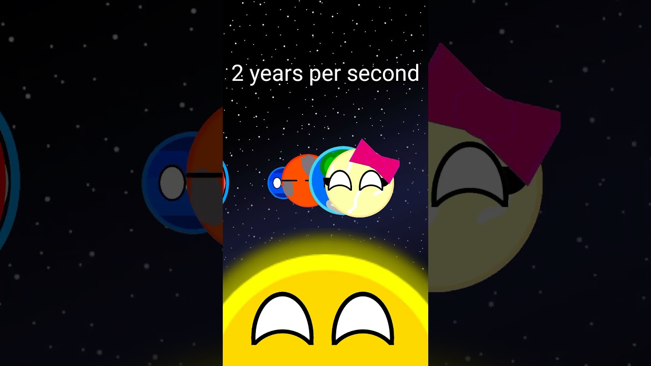 How much planets can orbiting the sun in 1 year per second? #dogepro #planetballs