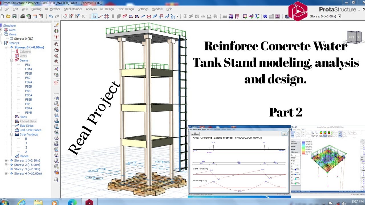 CONCRETE WATER STAND DESIGN PART 2. PROTASTRUCTURE REAL PROJECT