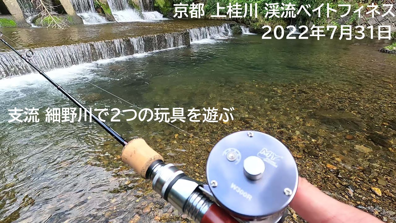京都 上桂川 渓流ベイトフィネス 支流 細野川で2つの玩具を遊ぶ 2022年7月31日