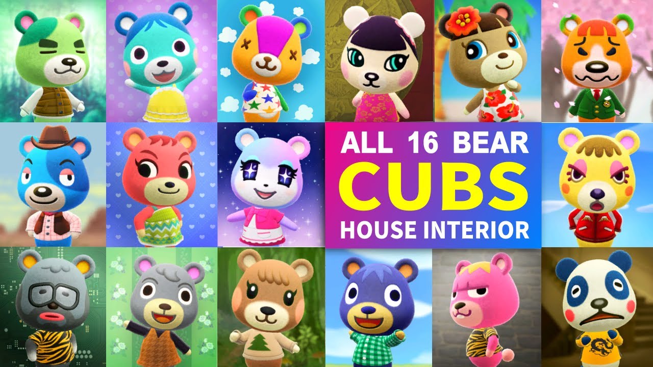 All 16 Bear Cub Villager House Interiors in Animal Crossing: New Horizons