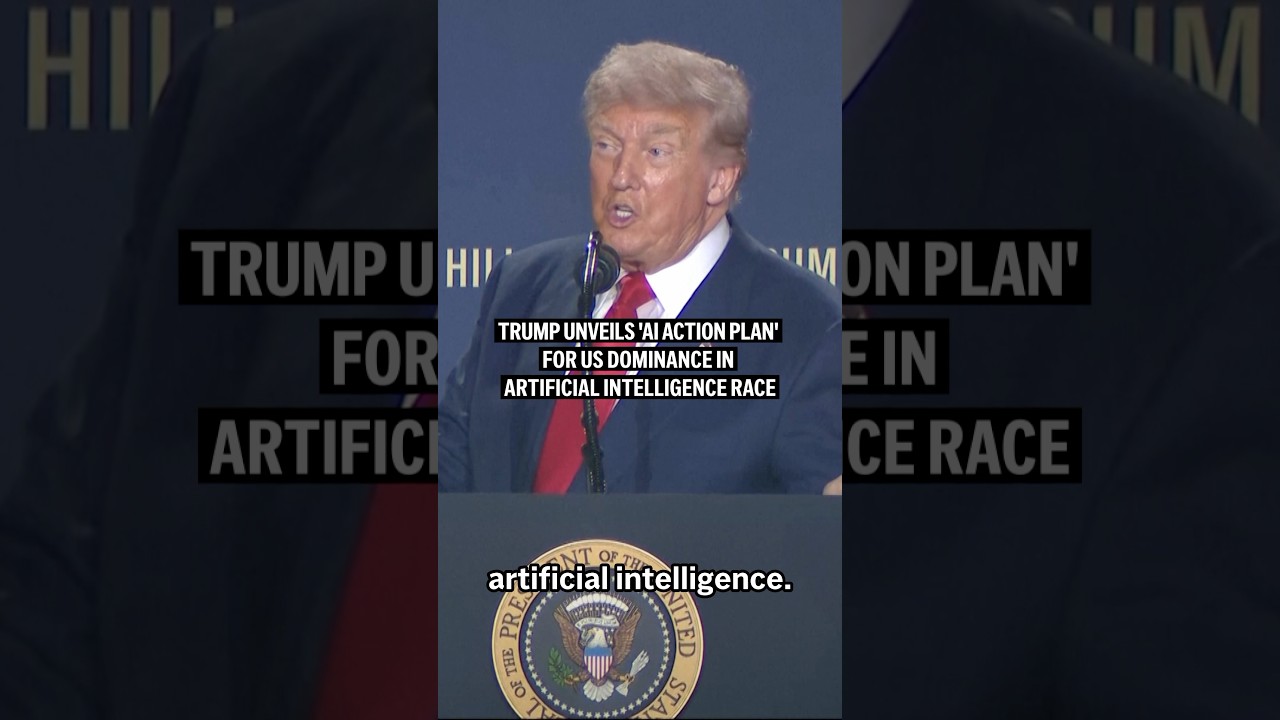 Trump unveils &lsquo;AI action plan&rsquo; for US dominance in artificial intelligence race