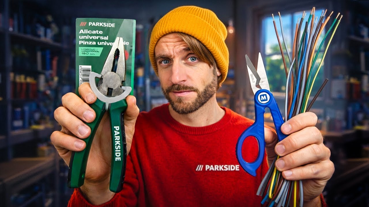USO LA PINZA PARKSIDE LIDL PER DIMOSTRARE PERCHÉ L'ELETTRICISTA NON DEVE USARE LE FORBICI! ⚡️