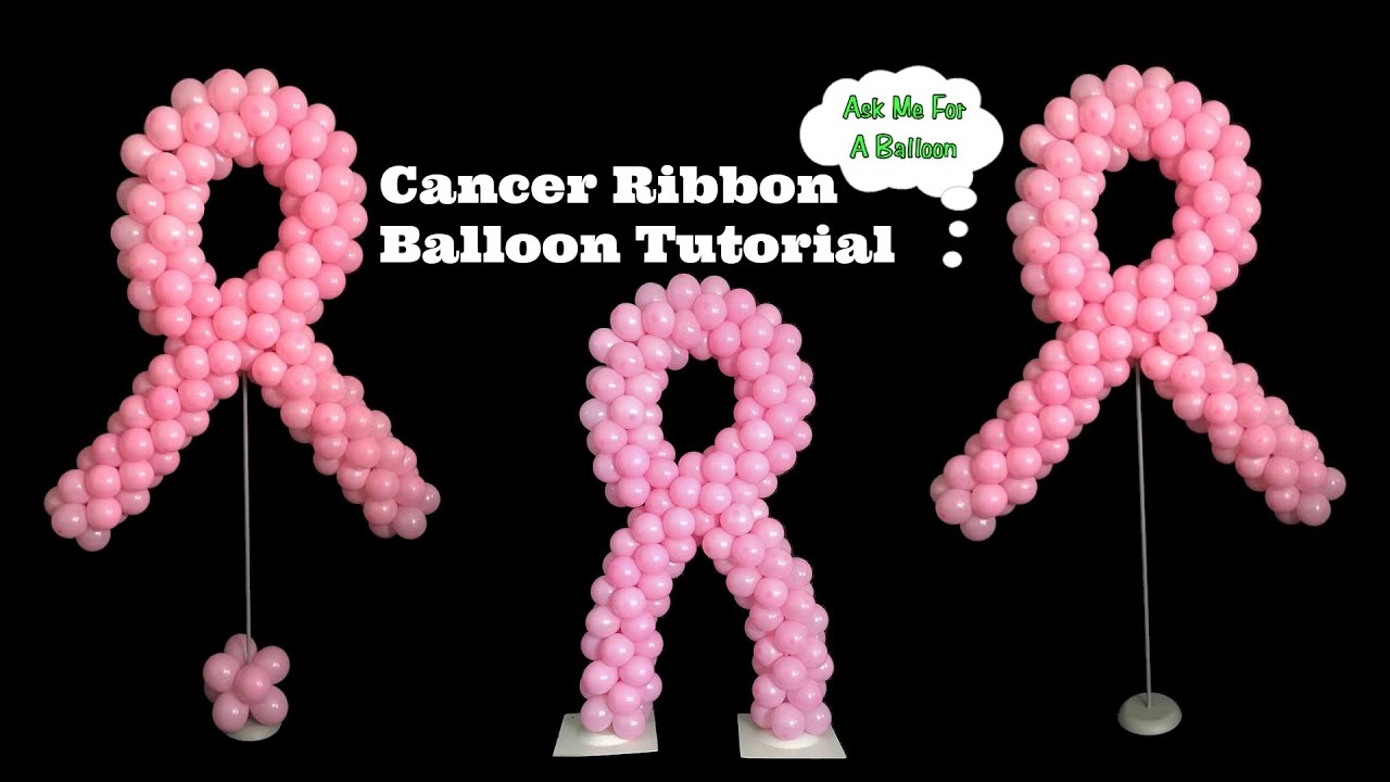 Pink Ribbon Balloon Tutorial - Cancer Awareness
