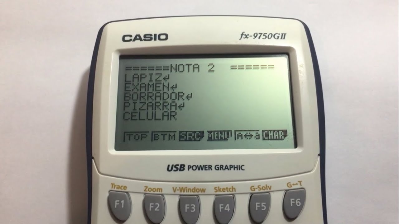 Como guardar notas en Calculadora Casio fx-9750GII