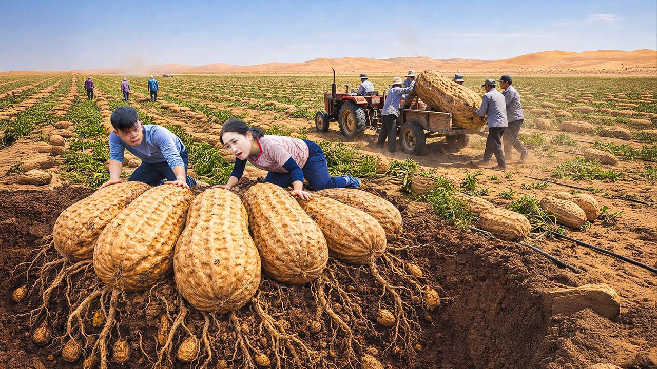 Unbelievable! They Harvest Rare Peanuts In The Desert - The Results Shocked Millions Of People