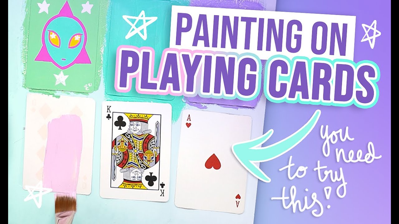 THIS WAS SO FUN! Painting On PLAYING CARDS With Acryla Gouache!